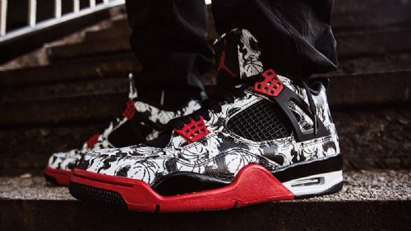 Nike Air Jordan 4 Tattoo Sko Til Mænd Flerfarvet