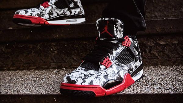Nike Air Jordan 4 Tattoo Sko Til Mænd Flerfarvet