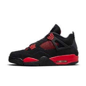 Nike Air Jordan 4 Thunder Sko Til Damer Sort Rød