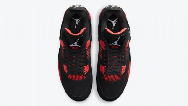 Nike Air Jordan 4 Thunder Sko Til Damer Sort Rød