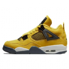 Nike Air Jordan 4ning Sko Til Damer Gul