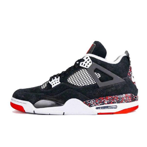 Nike Drake Ovo Jordan 4 Splatter Sko Til Mænd Sort