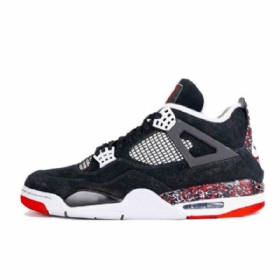 Nike Drake Ovo Jordan 4 Splatter Sko Til Mænd Sort