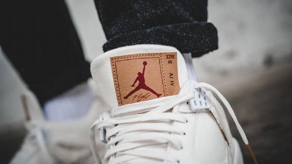 Nike Levis Air Jordan 4 Sko Til Mænd Hvid