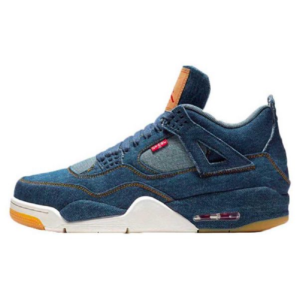Nike Levis Air Jordan 4 Sko Til Mænd Marineblå
