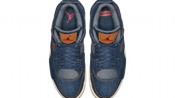 Nike Levis Air Jordan 4 Sko Til Mænd Marineblå