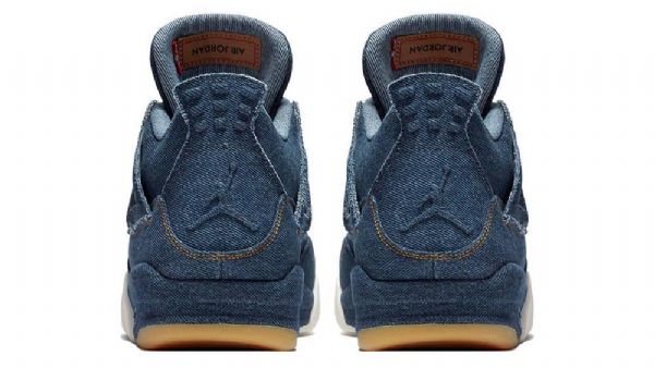 Nike Levis Air Jordan 4 Sko Til Mænd Marineblå
