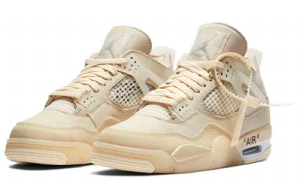 Nike Off-white Air Jordan 4 Sp Retro Basketball Sko Til Damer Khaki