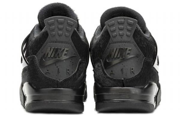 Nike Olivia Kim Air Jordan 4 Retro Basketball Sko Til Damer Sort