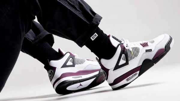Nike Psg Jordan 4 Sko Til Damer Hvid Grå