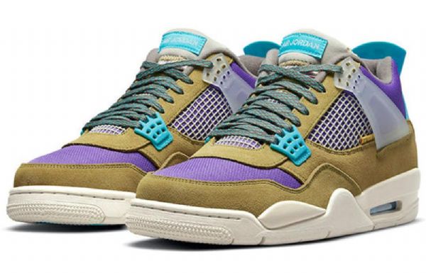 Nike Union La Air Jordan 4 Retro Basketball Sko Til Mænd Flerfarvet