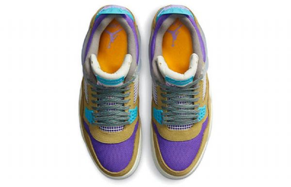 Nike Union La Air Jordan 4 Retro Basketball Sko Til Mænd Flerfarvet