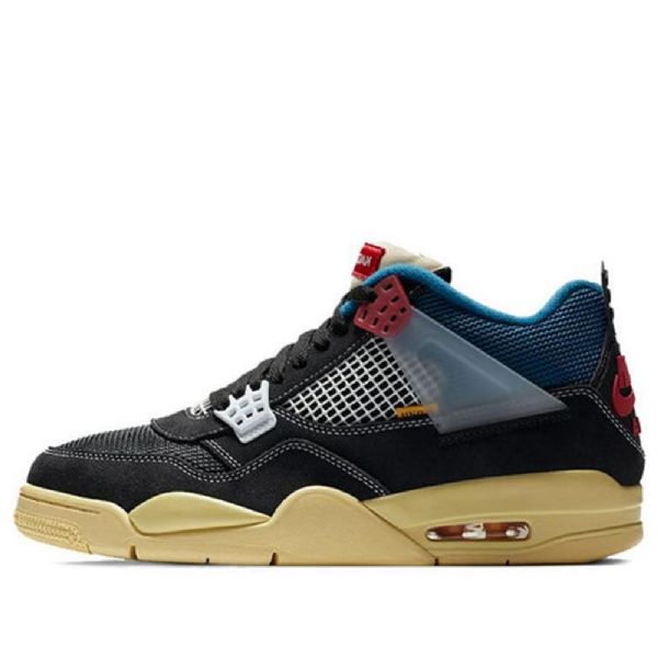 Nike Union La Air Jordan 4 Retro Basketball Sko Til Mænd Sort