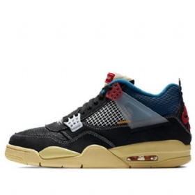 Nike Union La Air Jordan 4 Retro Basketball Sko Til Mænd Sort