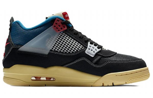 Nike Union La Air Jordan 4 Retro Basketball Sko Til Mænd Sort