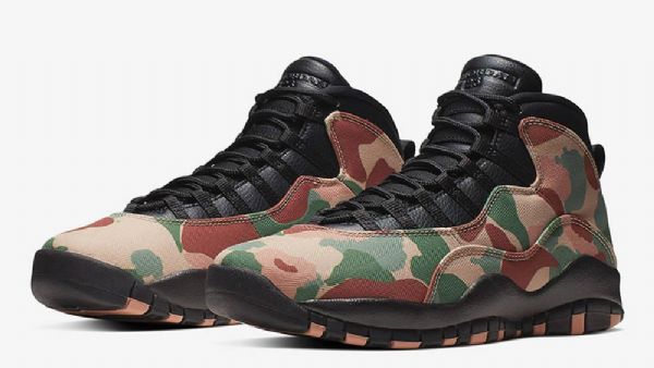 Nike Air Jordan 10 Desert Sko Til Mænd Camouflage Sort