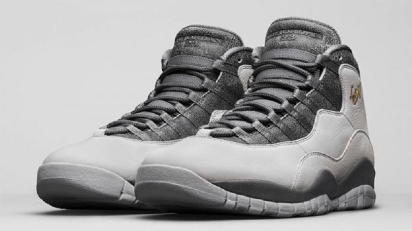 Nike Air Jordan 10 London Sko Til Mænd Sort Grå