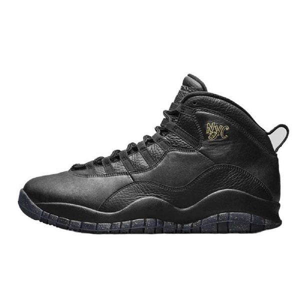Nike Air Jordan 10 Nyc Sko Til Mænd Sort