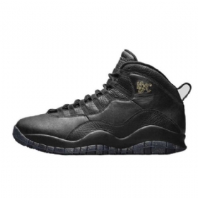 Nike Air Jordan 10 Nyc Sko Til Mænd Sort