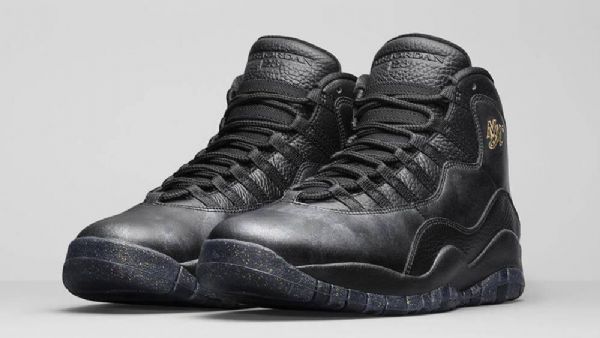 Nike Air Jordan 10 Nyc Sko Til Mænd Sort