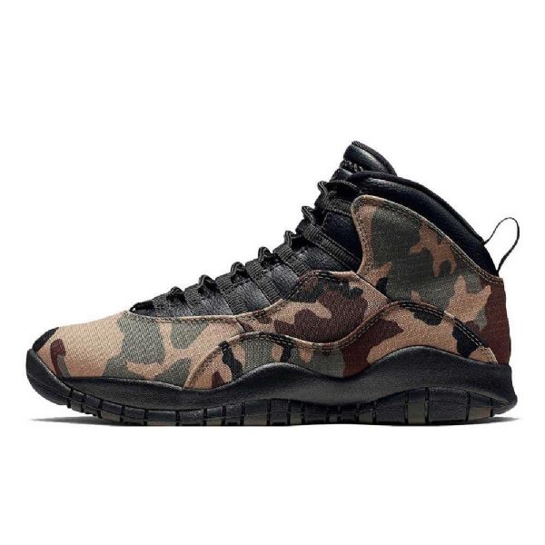 Nike Air Jordan 10 Woodland Sko Til Mænd Camouflage Sort
