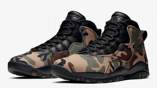 Nike Air Jordan 10 Woodland Sko Til Mænd Camouflage Sort