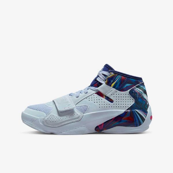 Nike Air Jordan Zion 2 Basketball Sko Til Børn Hvid Flerfarvet
