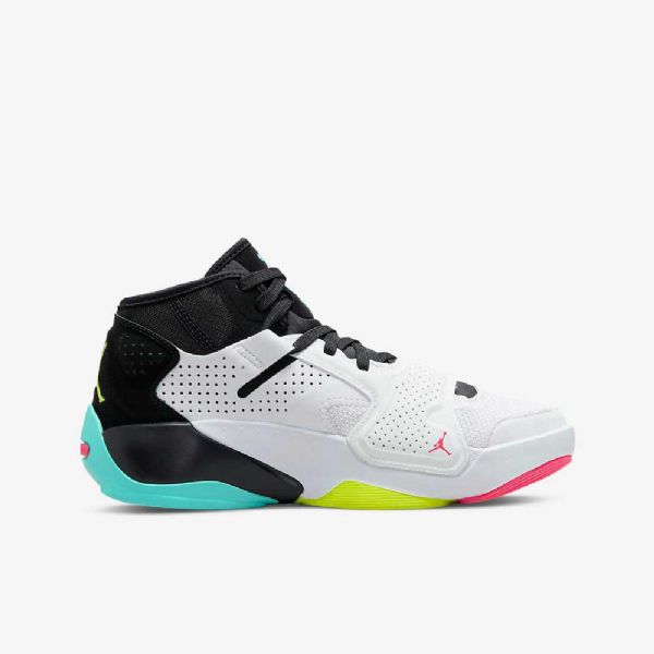 Nike Air Jordan Zion 2 Basketball Sko Til Børn Hvid Flerfarvet