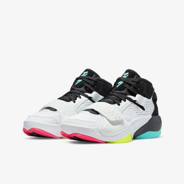 Nike Air Jordan Zion 2 Basketball Sko Til Børn Hvid Flerfarvet