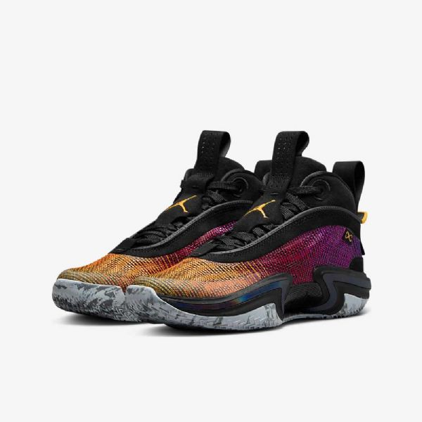Nike Air Jordan Xxxvi Basketball Sko Til Børn Sort Lilla