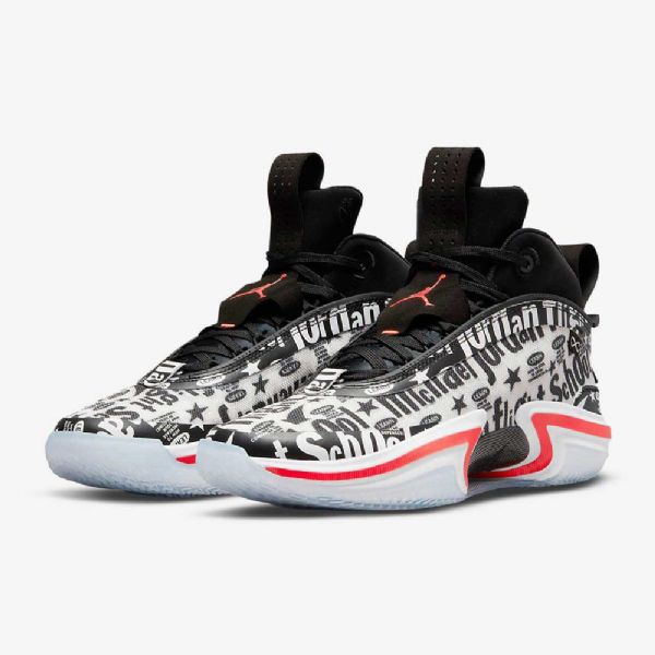 Nike Air Jordan Xxxvi Fs Basketball Sko Til Mænd Sort Hvid