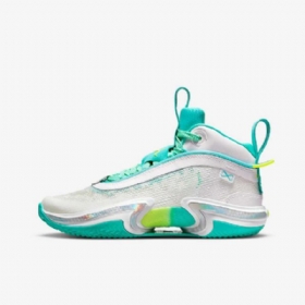 Nike Air Jordan Xxxvi Guo Basketball Sko Til Børn Hvid Sølv