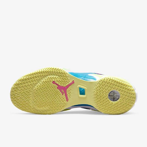Nike Air Jordan Xxxvi Low Toppe Luka Pf Basketball Sko Til Mænd Blå Lilla Lyserød Grøn