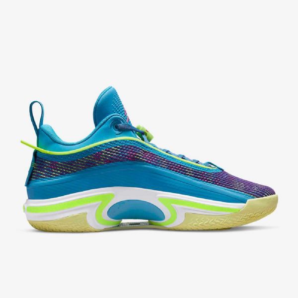 Nike Air Jordan Xxxvi Low Toppe Luka Pf Basketball Sko Til Mænd Blå Lilla Lyserød Grøn