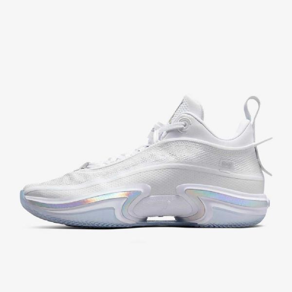 Nike Air Jordan Xxxvi Low Tops Basketball Sko Til Mænd Hvid Sølv