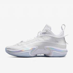 Nike Air Jordan Xxxvi Low Tops Basketball Sko Til Mænd Hvid Sølv