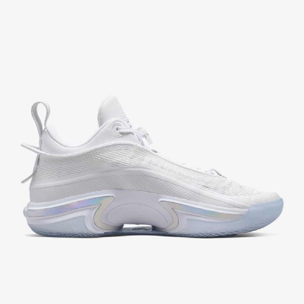 Nike Air Jordan Xxxvi Low Tops Basketball Sko Til Mænd Hvid Sølv