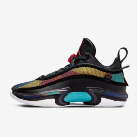Nike Air Jordan Xxxvi Low Tops Basketball Sko Til Mænd Sort Flerfarvet
