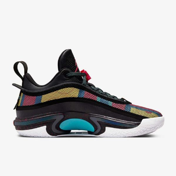 Nike Air Jordan Xxxvi Low Tops Basketball Sko Til Mænd Sort Flerfarvet