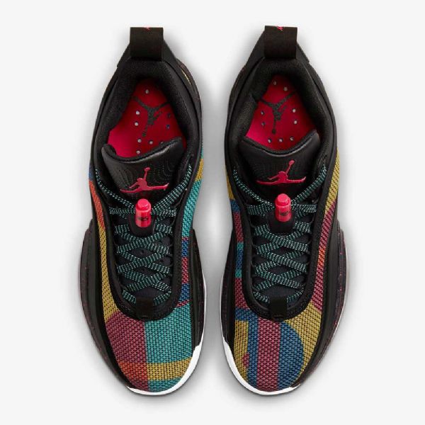 Nike Air Jordan Xxxvi Low Tops Basketball Sko Til Mænd Sort Flerfarvet