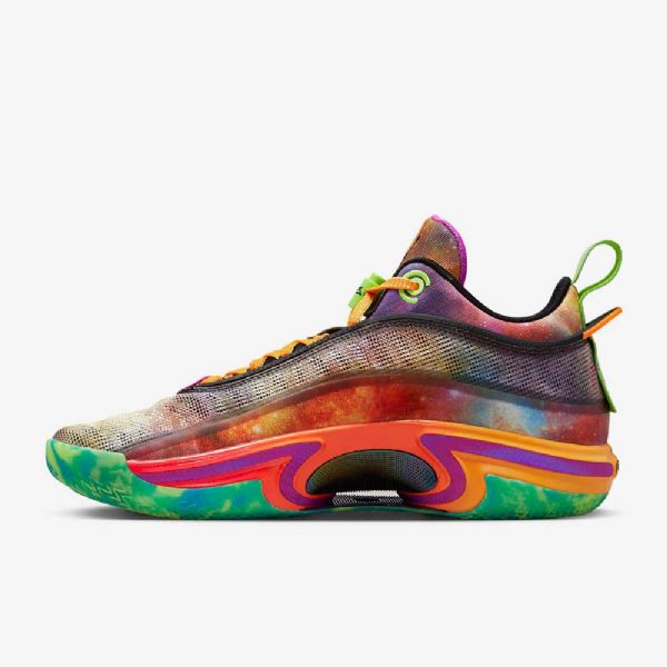 Nike Air Jordan Xxxvi Low Tops Pe Basketball Sko Til Mænd Sort Grøn