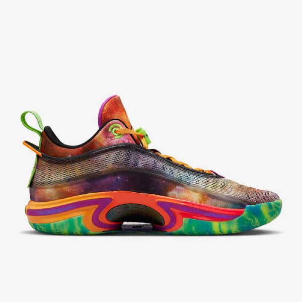 Nike Air Jordan Xxxvi Low Tops Pe Basketball Sko Til Mænd Sort Grøn