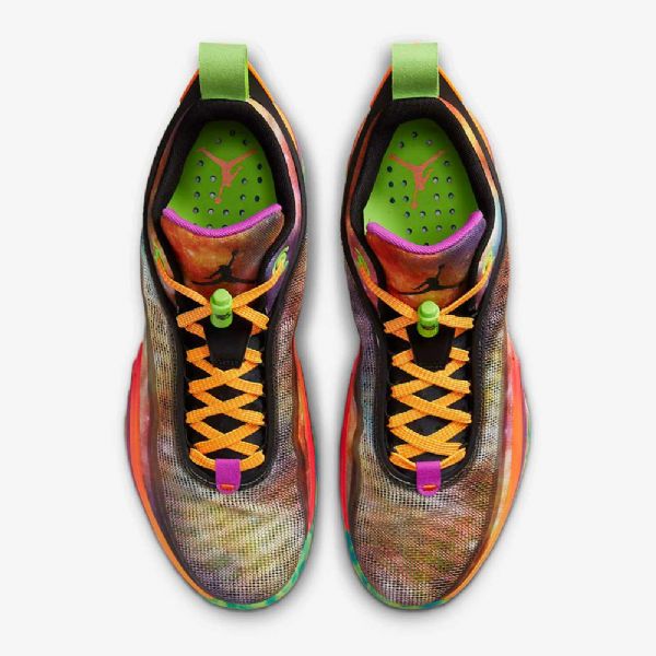 Nike Air Jordan Xxxvi Low Tops Pe Basketball Sko Til Mænd Sort Grøn