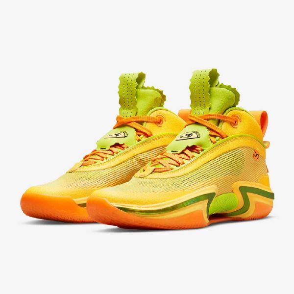 Nike Air Jordan Xxxvi Taco Jay Basketballsko Til Mænd Gul Grøn Sort