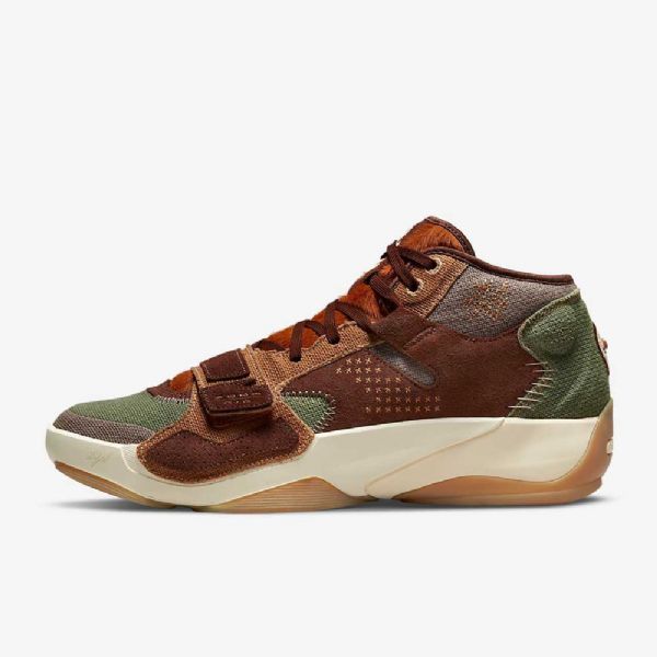 Nike Air Jordan Zion 2 Basketballsko Til Mænd Brun Grøn