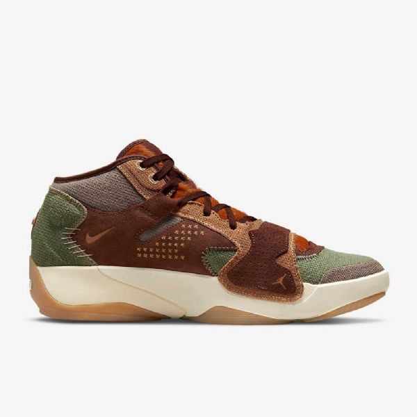 Nike Air Jordan Zion 2 Basketballsko Til Mænd Brun Grøn