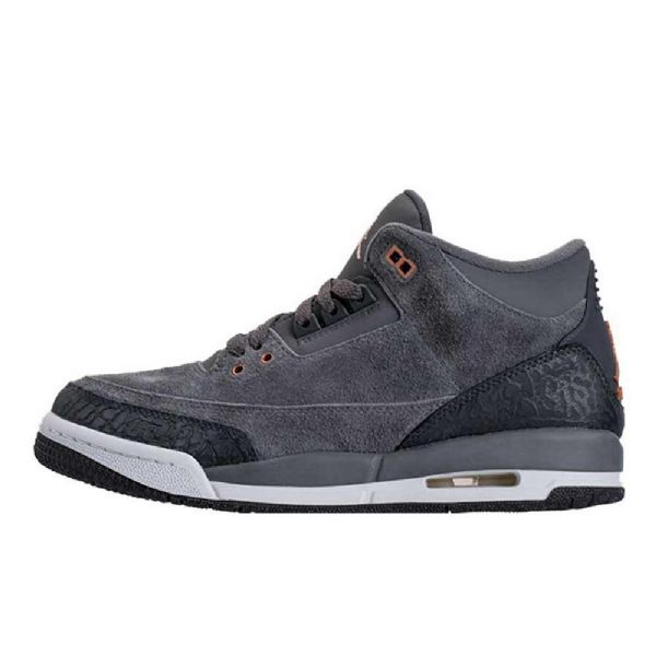 Nike Air Jordan 3 Antracit Bronze Gg Sko Til Mænd Grå