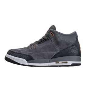 Nike Air Jordan 3 Antracit Bronze Gg Sko Til Mænd Grå
