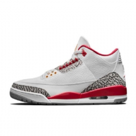 Nike Air Jordan 3 Cardinal Sko Til Damer Hvid Rød