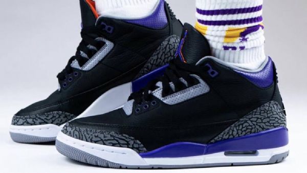 Nike Air Jordan 3 Court Sko Til Mænd Lilla